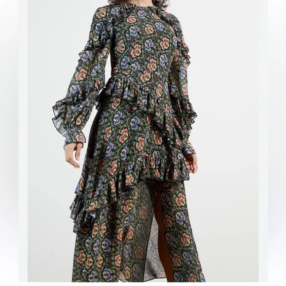 chinese dress ladies Black Black | Sleeveless Lace Applique Midi Dress main image 0